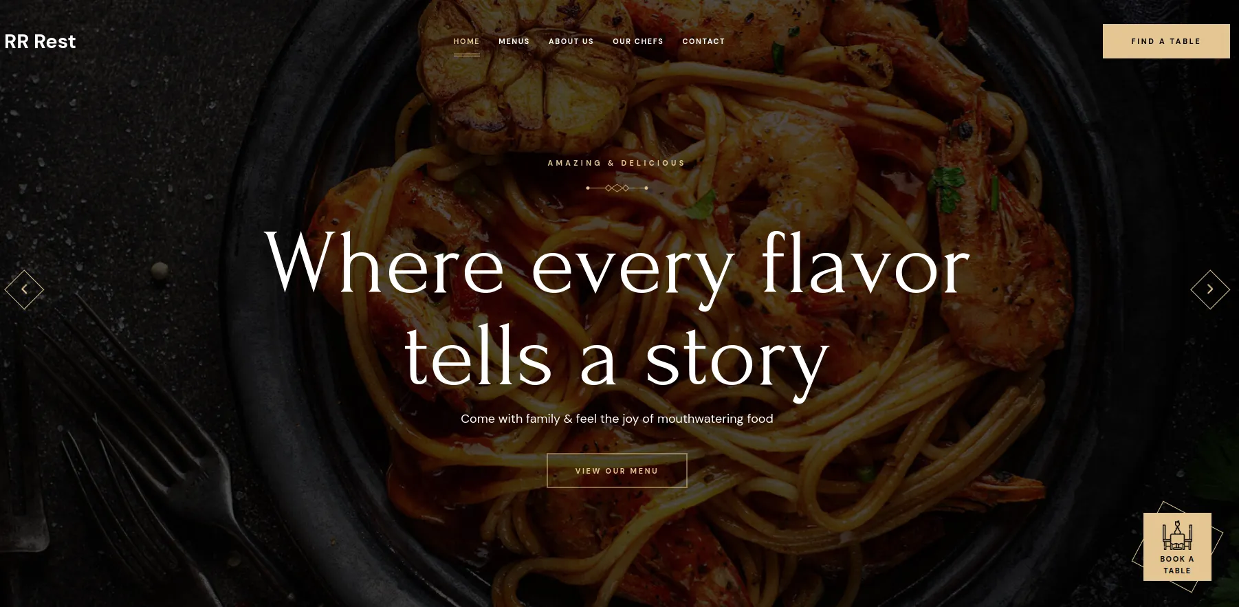Website voor een restaurant